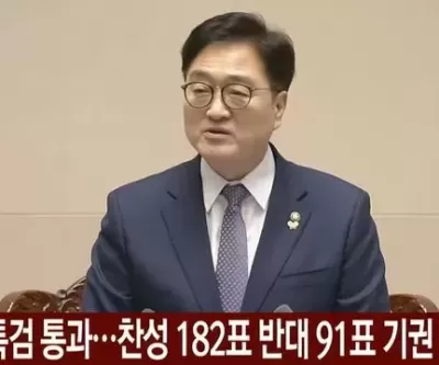 [속보] 명태균 특검법, 야당 주도로 국회 본회의 통과... 찬성182표·반대91표