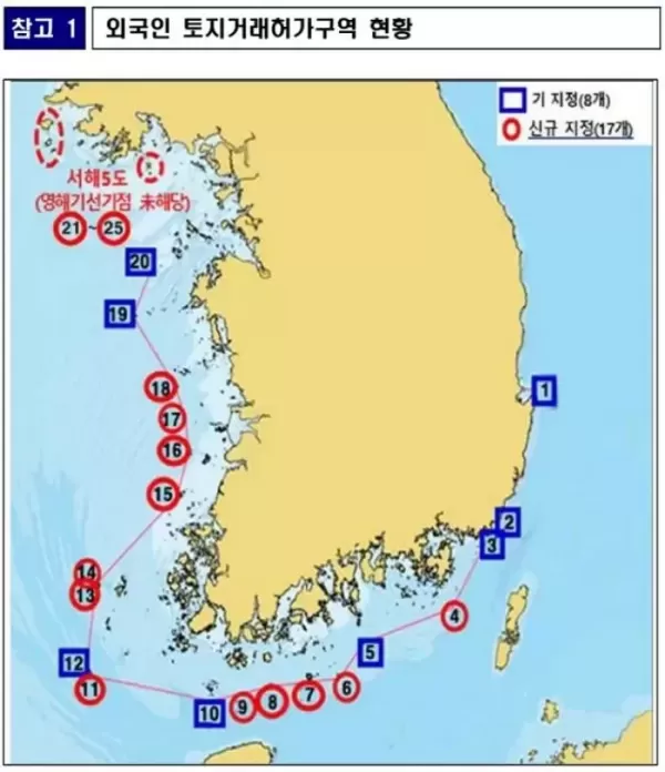 서해5도 포함 17개 섬 외국인에게 못 판다... 거래 제한한 국토부