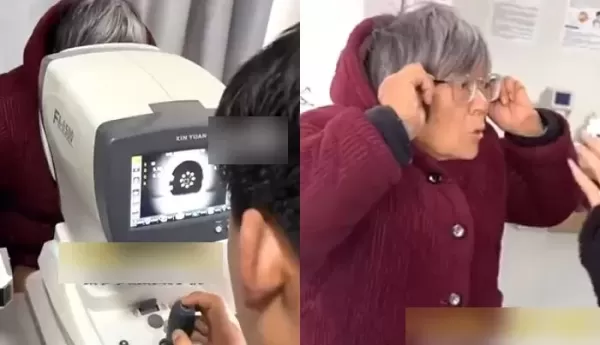 외로움에 매일 새벽까지 휴대폰 하다 시력 -15.5 초고도근시 된 70대 할머니 (영상)
