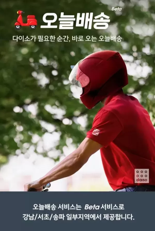 아침에 주문하면 오후에 배송 완료... 다이소, 오늘 배송 서비스 시작