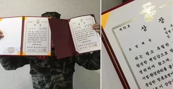 해병대 입대 그리, 모범해병 상장 받았다... 군 생활 완벽 적응 근황 공개