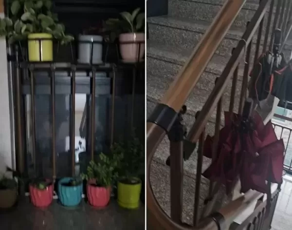 엘리베이터 없는 빌라 계단에 쓰레기 방치하는 이웃 (사진)