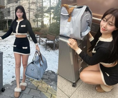 김도아 치어리더, 꿀벅지 도드라진 초미니스커트…쭈그려 앉으니 더 아찔해