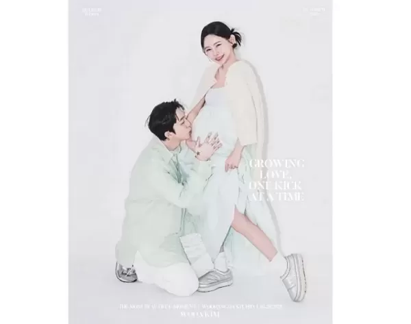 슬리피, 출산 앞둔 아내 D라인에 뽀뽀... 가족 벌써 6명