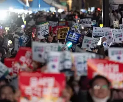 이재명 참석한 尹 파면 집회... 신고는 10만 명, 경찰 추산은 5500명 참가