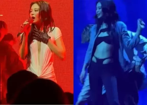 몸선 너무 적나라해 vs 자신감 넘쳐 멋져... 제니 콘서트 파격 의상에 엇갈린 반응